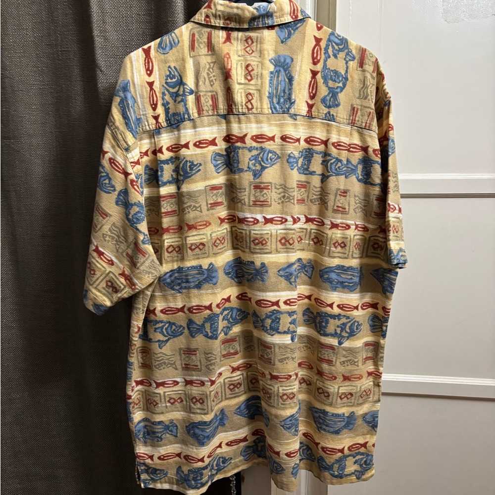 The Territory Ahead Vintage Fish Print Button-Up Shirt, Excellent Condition, XL - Picture 3 of 10